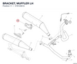 BRACKET, MUFFLER LH