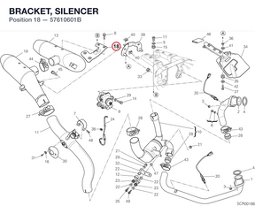 BRACKET, SILENCER 57610601B diagram position