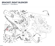 BRACKET, RIGHT SILENCER 57610631A diagram position