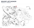 BRACKET, LEFT SILENCER 57610641A diagram position