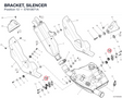 BRACKET, SILENCER 57610671A diagram position