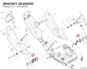 BRACKET, SILENCER 57610671A diagram position