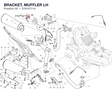 BRACKET, MUFFLER LH 57610711A diagram position
