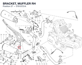BRACKET, MUFFLER RH 57610721A diagram position