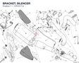 BRACKET, SILENCER 57610771A diagram position