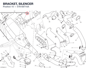 BRACKET, SILENCER 57610871AA diagram position