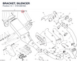 BRACKET, SILENCER 57610891BA diagram position