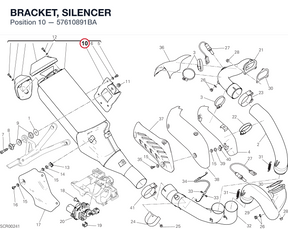 BRACKET, SILENCER 57610891BA diagram position