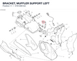 BRACKET, MUFFLER SUPPORT LEFT 57610991AA diagram position