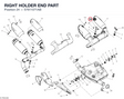 RIGHT HOLDER END PART 57611071AB diagram position