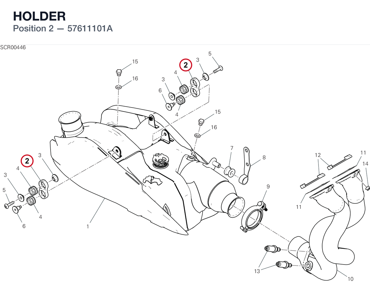 HOLDER 57611101A diagram position