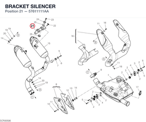 BRACKET SILENCER 57611111AA diagram position