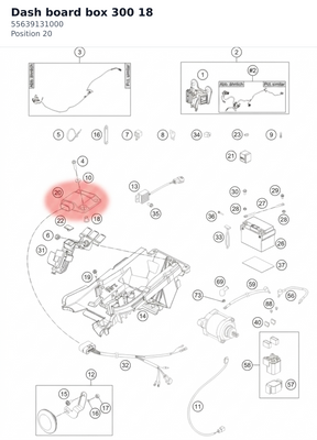 Diagram preview: Dash board box 300 18 (55639131000)