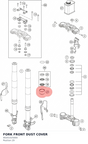 Diagram preview: FORK FRONT DUST COVER (90201025000)
