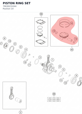 Diagram preview: PISTON RING SET (79030231044)