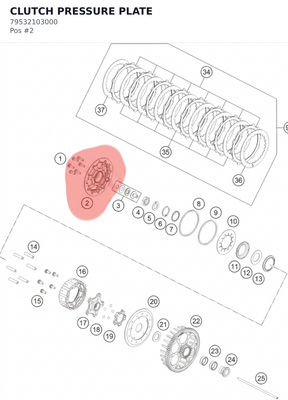 Diagram preview: CLUTCH PRESSURE PLATE (79532103000)