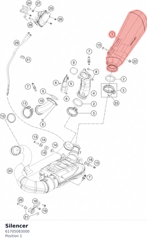 Diagram preview: Silencer (61705083000)
