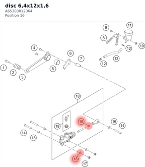 Diagram preview: disc 6,4x12x1,6 (A65303012064)