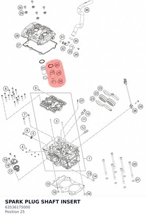 Diagram preview: SPARK PLUG SHAFT INSERT (63536175000)