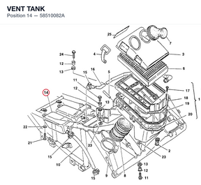 VENT TANK 58510082A diagram position