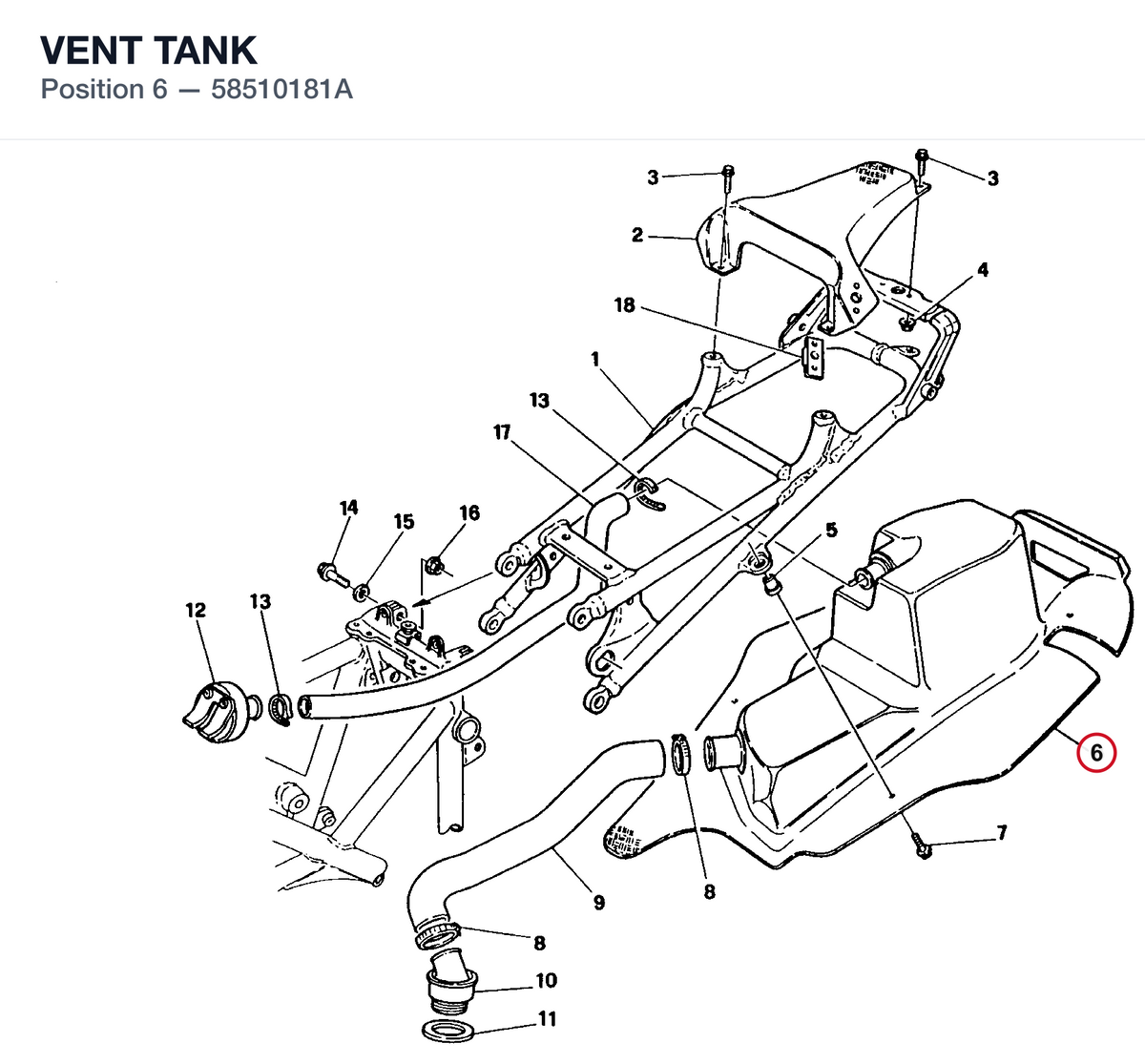 VENT TANK 58510181A diagram position