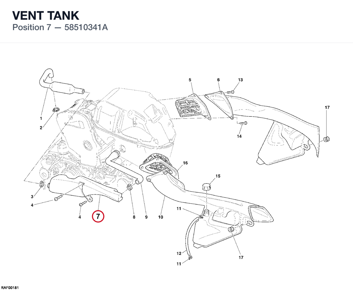 VENT TANK 58510341A diagram position