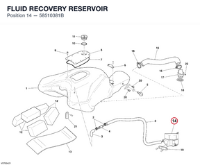 FLUID RECOVERY RESERVOIR 58510381B diagram position
