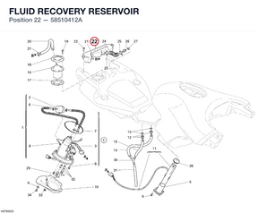 FLUID RECOVERY RESERVOIR 58510412A diagram position