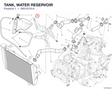 TANK, WATER RESERVOIR 58510701A diagram position