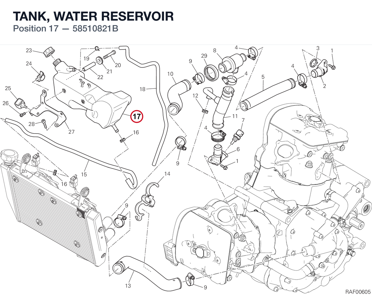 TANK, WATER RESERVOIR 58510821B diagram position