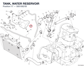 TANK, WATER RESERVOIR 58510821B diagram position