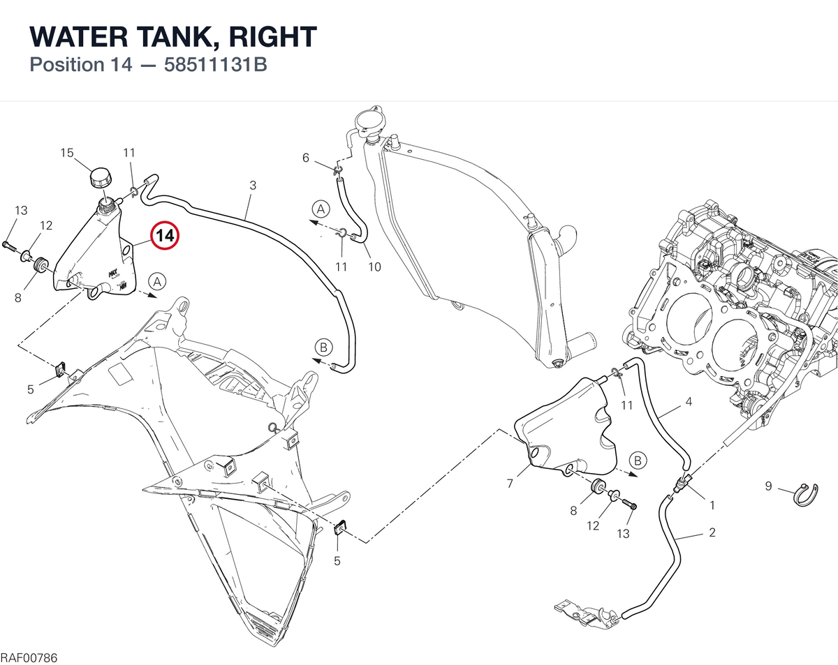 WATER TANK, RIGHT 58511131B diagram position