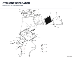 CYCLONE SEPARATOR 58511271AA diagram position