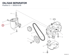 OIL/GAS SEPARATOR 58520151B diagram position