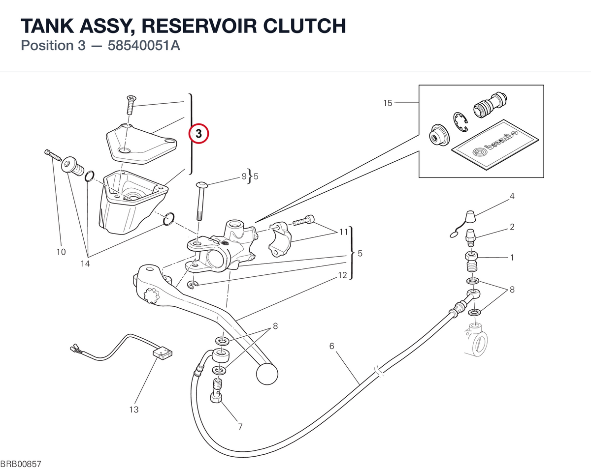 TANK ASSY, RESERVOIR CLUTCH 58540051A diagram position