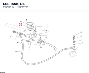 SUB TANK, OIL 58540071A diagram position