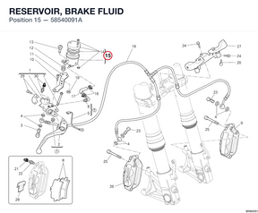 RESERVOIR, BRAKE FLUID 58540091A diagram position