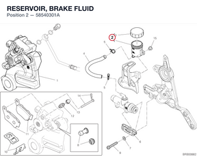 RESERVOIR, BRAKE FLUID 58540301A diagram position