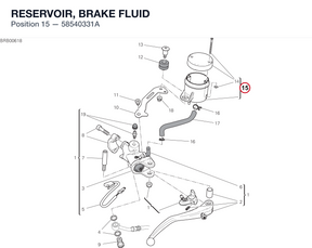 RESERVOIR, BRAKE FLUID 58540331A diagram position