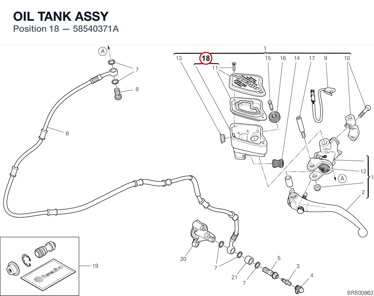 OIL TANK ASSY 58540371A diagram position