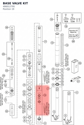 Diagram preview: BASE VALVE KIT (48601279S)