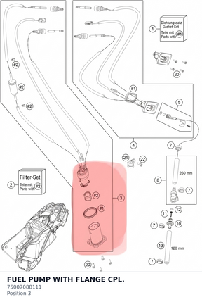 Diagram preview: FUEL PUMP WITH FLANGE CPL. (75007088111)