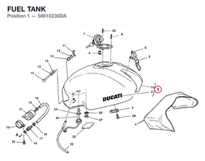 FUEL TANK 58610230DA diagram position