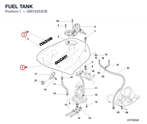 FUEL TANK 58610253CB diagram position
