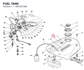 FUEL TANK 58610272BA diagram position