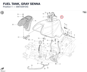 FUEL TANK, GRAY SENNA 58610291DG diagram position