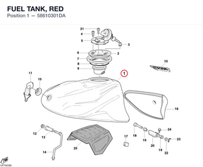 FUEL TANK, RED 58610301DA diagram position
