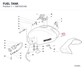 FUEL TANK 58610331AB diagram position