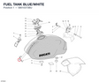 FUEL TANK BLUE/WHITE