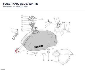 FUEL TANK BLUE/WHITE
